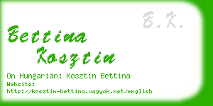 bettina kosztin business card